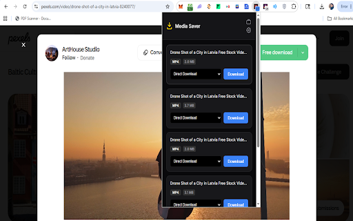 Video Downloader - Vidownloader :: Detect and download any public video or audio at best quality. Supports HLS, DASH, direct MP4/WebM, and tab recording.