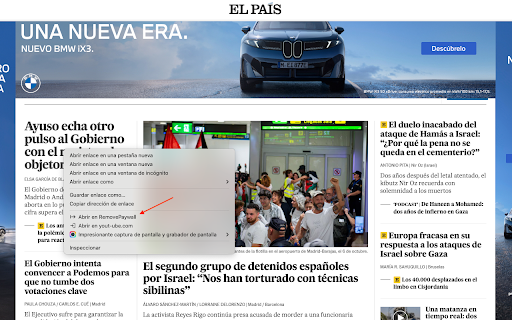 EA - Remove Paywall Redirect :: Abre enlaces directamente en removepaywall.com desde el clic derecho.