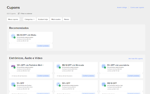 Clicador de cupom para o Mercado Livre :: Clica cupons no Mercado Livre