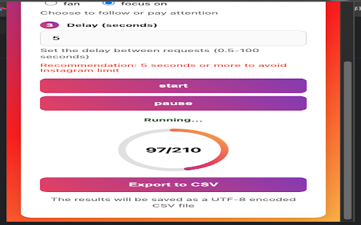IG Follower Exporter :: Export Instagram followers and following lists to CSV format for analysis