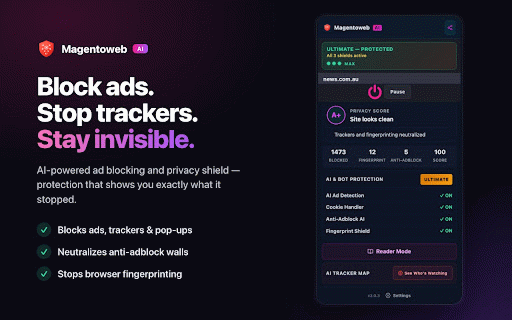 Magentoweb - AI Ad Blocker & Privacy Shield :: AI-powered ad blocker and privacy shield.