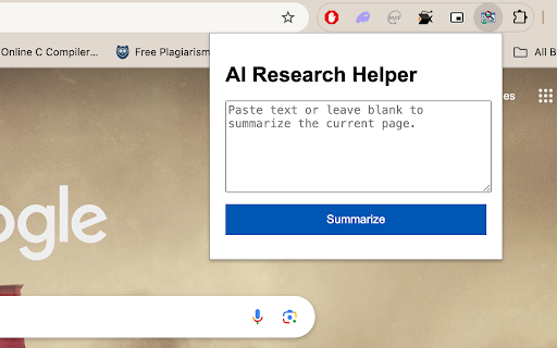 AI Research Helper :: Summarize webpages and answer questions using AI.