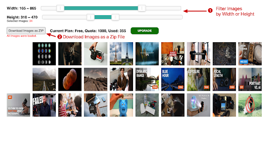 Bulk Image Downloader :: One click to extract images from current page and save them to your computer as a ZIP file.