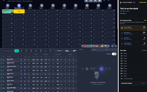 Subvertadown Sleeper Draft Sync :: Sync live Sleeper fantasy football draft picks to TapThatDraft and see your pick priorities in Chrome's side panel.