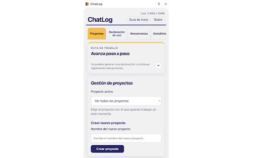 ChatLog :: Bitácora para quien quiere usar modelos de lenguaje de IA con ética y transparencia