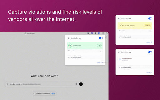 Trust Cortex by Sprinto :: Trust Cortex by Sprinto provides real-time visibility and governance for AI usage across your organization