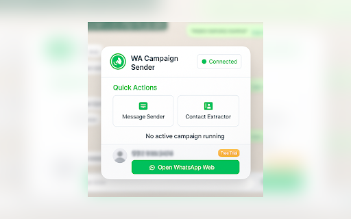 WA Campaign Sender :: WhatsApp Campaign Sender Extension for bulk messaging and campaign management