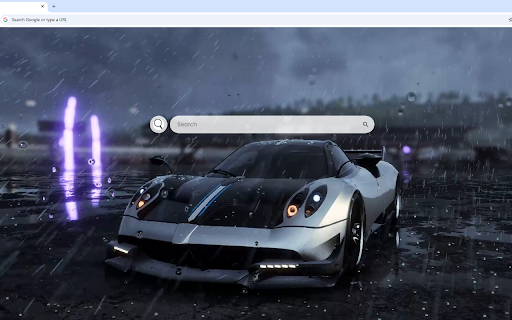 Pagani Huayra Live Wallpaper :: The stunning grey Pagani Huayra speeds through a heavy downpour, showcasing its elegance under the rain.