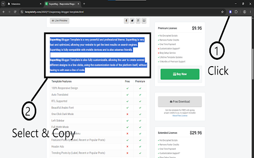 Copy Enabled - Force Text Selection :: Force enable text selection and copying on any website that blocks it.