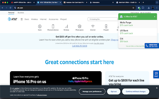 Credit Card Merchant Offers :: Get alerted when you visit a site with available credit card offers. Data from cc-offers.com