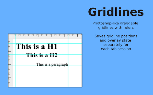 Gridlines :: Photoshop-like draggable gridlines with rulers