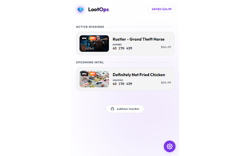 LootOps: Epic & Steam Games :: Tactical HUD for free games. LootOps tracks every free loot drop from Epic Games and Steam.