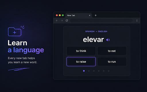 QuizTab — Language Learning New Tab :: Open a tab. Learn a word. Repeat. Vocabulary flashcards & quizzes for 20+ languages built into every new tab.
