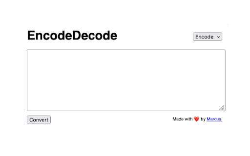 EncodeDecode :: A simple browser extension for encoding and decoding strings.
