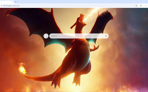Charizard Live Wallpaper :: Charizard spreading its wings, breathing fire, with flames on its tail, surrounded by smoke and fire below.