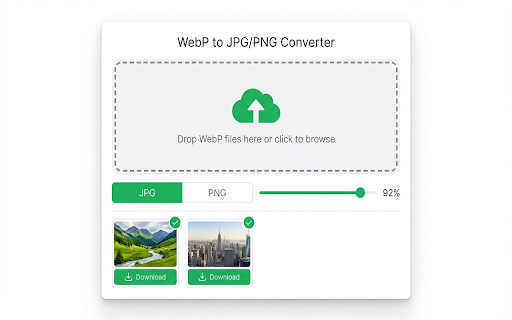 WebP to JPG/PNG Converter :: Convert WebP images to JPG or PNG format instantly. Free, fast, and private - all conversions happen locally in your browser.