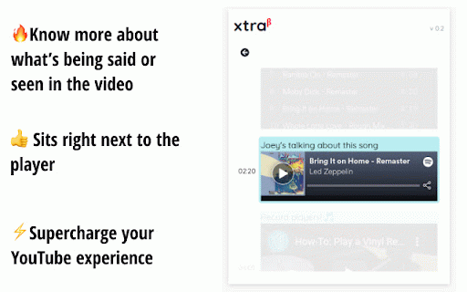 xtra :: Xtra enhances your YouTube Experience. The xtra extension sits right next to your video and shows you content about your video that…