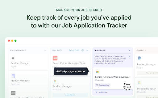 Autojob: AI job application copilot :: Fill job applications with your resume and optional AI. Bring your own API key, or use paid Autojob credits.