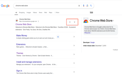 Easily Scroll to Top or Bottom :: Just drag your mouse to reveal the icon. By clicking the icon, you can quickly scroll to the top or bottom of the page.