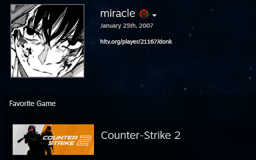 FACEIT Level for Steam :: Displays a user's FACEIT level and icon on their Steam profile. Simple, free and unaffiliated.