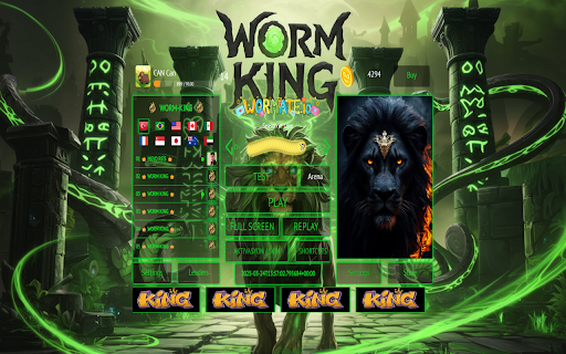 worm king :: WORM-KING, Wormate.io'da desen ve sunucu seçmenizi sağlar.