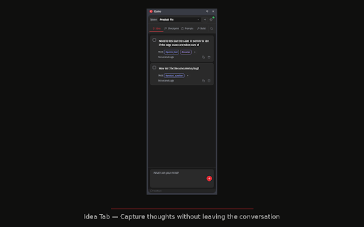 Curlo :: Persistent cognitive support for AI conversations. Capture, organize, and reuse information across long conversations.