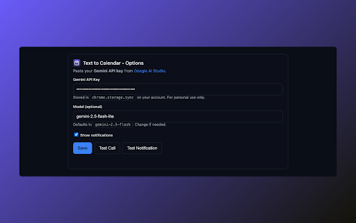 Text to Calendar :: Convert event text into downloadable `.ics` calendar files using Google's Gemini AI. Works with flight itineraries, meeting…