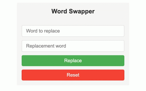 Word Swapper :: Replace words on web pages with your chosen words