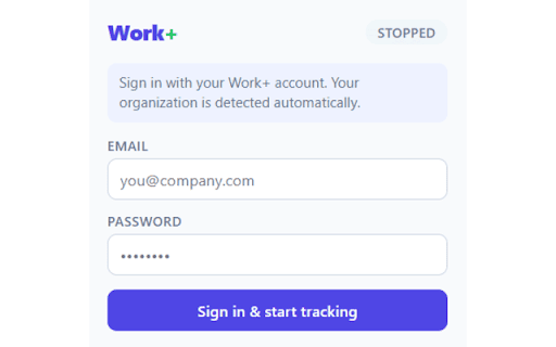 Work :: Sends your browser activity to your organization's Work+ dashboard.