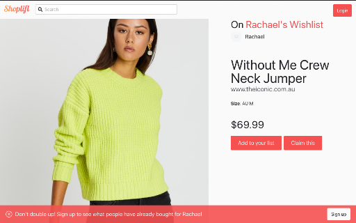 Shoplift.me - Wishlists :: Regular wishlists don't work. You can choose as many things from one shop but you don't shop in just one place. You need a wishlist…