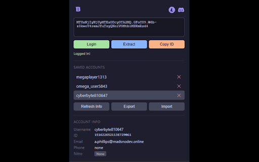 Brucite - Discord account switcher & session manager :: Best discord aaccount manager. Join the discord server for more awesome free tools! discord.gg/yarts