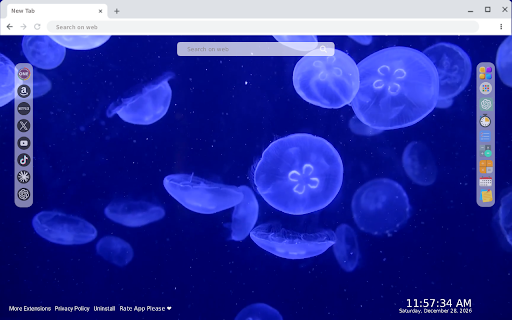 Jellyfish Aquarium Live Wallpaper :: Transform your new tab with a serene jellyfish aquarium, featuring stunning live HD video wallpapers for a calming experience.