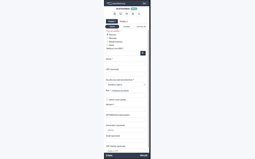 PDV InstaDelivery :: PDV da InstaDelivery no navegador