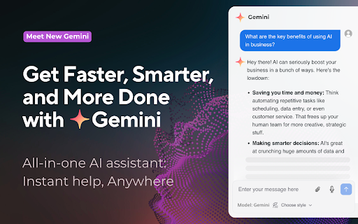 Google Gemini :: Google Gemini gives you powerful conversations and instant insights to enhance your productivity and work more efficiently.