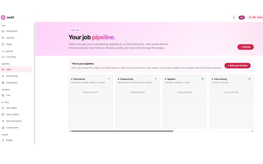 JobOS · Save to JobOS :: Save LinkedIn and Indeed jobs into your JobOS workspace with one click.