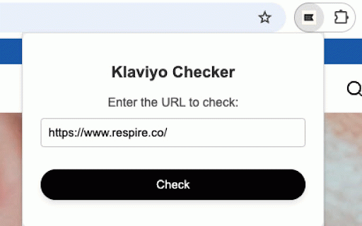 Klaviyo Checker :: An extension to check if a website uses Klaviyo and stores the results in Google Sheets.