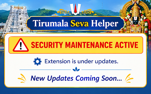 Tirumala Seva Helper :: Information assistant for digital pilgrim workflow status and updates.