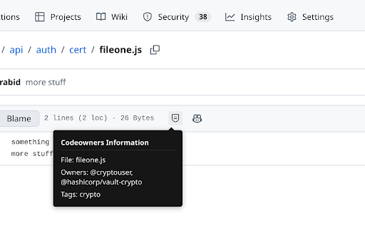 Code Input :: View code owners on GitHub files