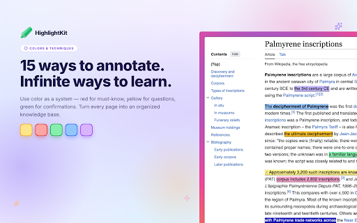 HighlightKit: Web & PDF Highlighter + Notes & AI Summarizer :: Highlight, annotate & organize web pages and PDFs with AI-powered summaries, tags, collections & reader mode.