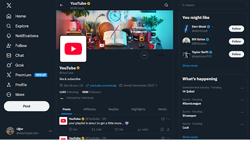 Dim Dark Mode for X (formerly Twitter) :: Restores the Dim background theme on X (formerly Twitter) with one click.