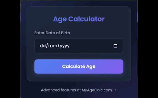 MyAgeCalc - Instant Age Calculator :: Calculate exact age in years, months, days, and seconds instantly.