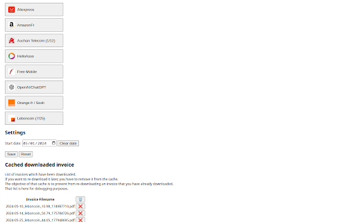 Invoices Downloader :: Download invoices automatically from various service providers, e-commerce platforms and more.