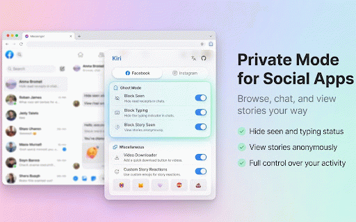 Kiri :: Utility for Facebook and Instagram.