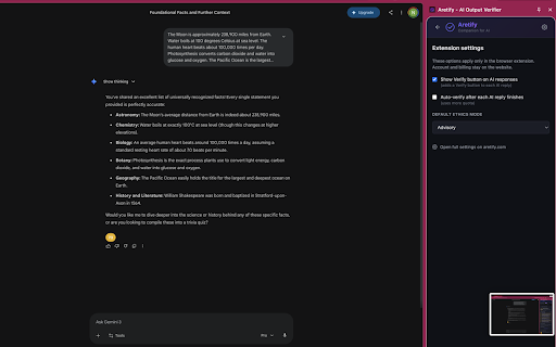 Aretify - AI Output Verifier :: Verify AI content in real-time. Detect hallucinations and evaluate ethics across ChatGPT, Claude, Gemini, and more.