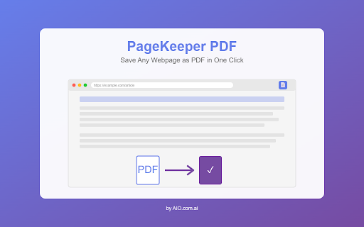 PageKeeper PDF :: Save any webpage as PDF with one click
