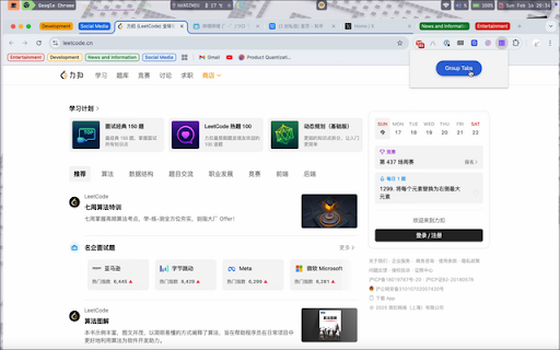 smartTab :: Retrieves the current open tab and groups the tabs based on the model's response.