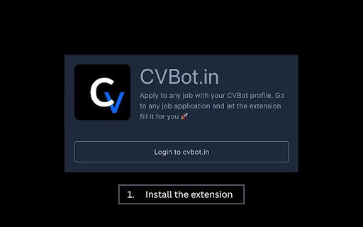 CVBot.in :: Companion app of CVBot that helps fill job applications