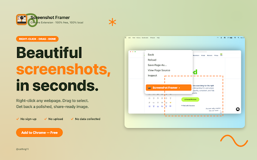 Screenshot Framer :: Right-click any webpage to capture, frame, annotate, redact, and share a polished screenshot in seconds. Free.