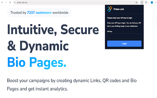 URL Shortener | Prime-Link :: Create short links with powerful tracking all in your browser.