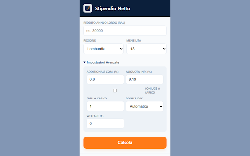 Stipendio Netto Calcolatore :: Calcola il tuo stipendio netto mensile e annuale partendo dal RAL (Italia).